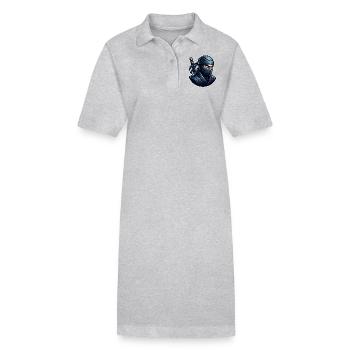 Ninja - Stanley/Stella PAIGER Organic Women’s Polo Dress - heather grey - Front