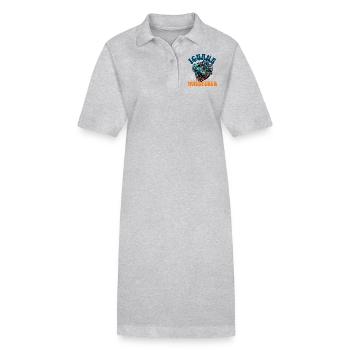 Iguane - Robe polo bio PAIGER Stanley/Stella Femme - gris chiné - Devant