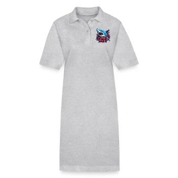 Roses de requin - Robe polo bio PAIGER Stanley/Stella Femme - gris chiné - Devant