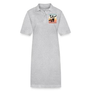 Handball Handballer - Stanley/Stella Frauen Bio-Polokleid PAIGER - Grau meliert - Vorne