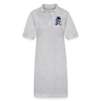 Astronaute Skateboard Patin - Robe polo bio PAIGER Stanley/Stella Femme - gris chiné - Devant