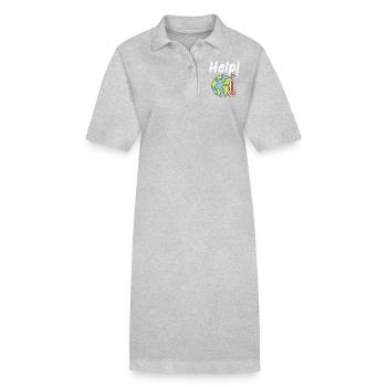 Changement climatique Protection du climat - Robe polo bio PAIGER Stanley/Stella Femme - gris chiné - Devant