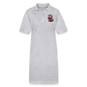 Vogel - Stanley/Stella Frauen Bio-Polokleid PAIGER - Grau meliert - Vorne