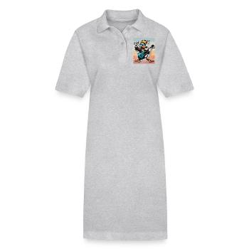 Ente Rock and Roll Gitarrist - Stanley/Stella Frauen Bio-Polokleid PAIGER - Grau meliert - Vorne