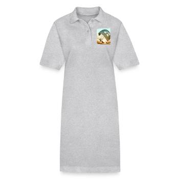 Kitesurfen Kitesurfer Kiteboard - Stanley/Stella Frauen Bio-Polokleid PAIGER - Grau meliert - Vorne