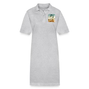 Kitesurfen Kitesurfer Kiteboard - Stanley/Stella Frauen Bio-Polokleid PAIGER - Grau meliert - Vorne