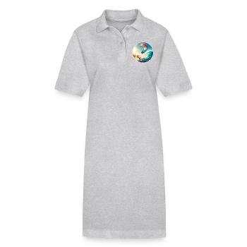 Kitesurfen Kitesurfer Kiteboard - Stanley/Stella Frauen Bio-Polokleid PAIGER - Grau meliert - Vorne