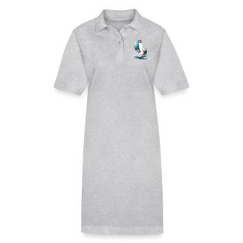 Kitesurfen Kitesurfer Kiteboard - Stanley/Stella Frauen Bio-Polokleid PAIGER - Grau meliert - Vorne