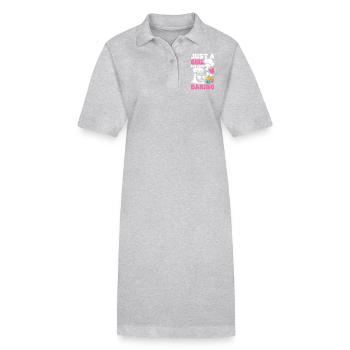 Baking Baker Bakery - Stanley/Stella PAIGER Organic Women’s Polo Dress - heather grey - Front