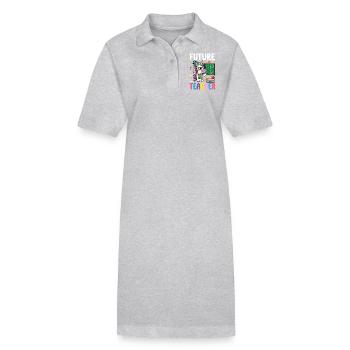 Future Teacher - Stanley/Stella Frauen Bio-Polokleid PAIGER - Grau meliert - Vorne