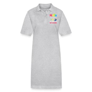 MATH TEACHER - Stanley/Stella Frauen Bio-Polokleid PAIGER - Grau meliert - Vorne