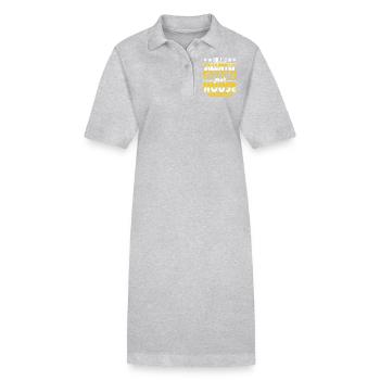 Architecte - Robe polo bio PAIGER Stanley/Stella Femme - gris chiné - Devant
