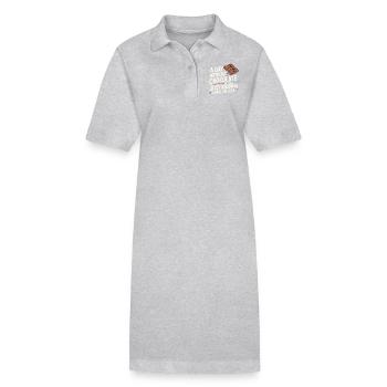 Chocolat - Robe polo bio PAIGER Stanley/Stella Femme - gris chiné - Devant