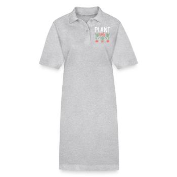 Dame des plantes - Robe polo bio PAIGER Stanley/Stella Femme - gris chiné - Devant
