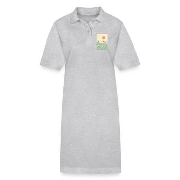 Une photo estivale au bord de la mer - Robe polo bio PAIGER Stanley/Stella Femme - gris chiné - Devant