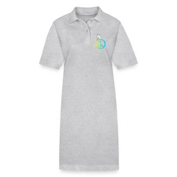 Signe de paix Colombe de la paix - Robe polo bio PAIGER Stanley/Stella Femme - gris chiné - Devant