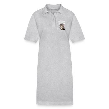 Discuter avec moi est inutile - Robe polo bio PAIGER Stanley/Stella Femme - gris chiné - Devant