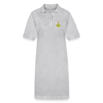Poupée pompon Stella - Robe polo bio PAIGER Stanley/Stella Femme - gris chiné - Devant
