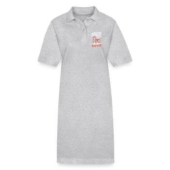 always be yourself unless you can be a raptor - Stanley/Stella PAIGER Organic Women’s Polo Dress - heather grey - Front