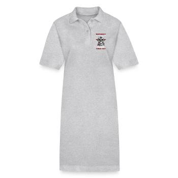 Burnout ist was für Anfänger - Stanley/Stella Frauen Bio-Polokleid PAIGER - Grau meliert - Vorne