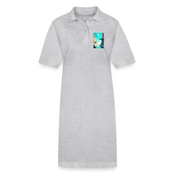 L’humanité trouve enfin sa nouvelle maison dans l’espace - Robe polo bio PAIGER Stanley/Stella Femme - gris chiné - Devant