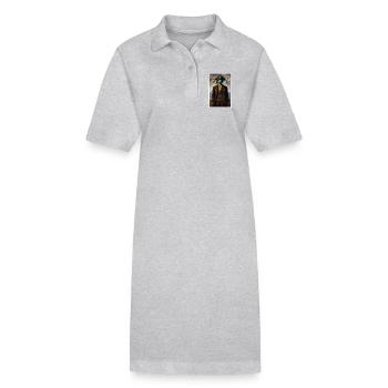Portrait du pirate cosmique - Robe polo bio PAIGER Stanley/Stella Femme - gris chiné - Devant