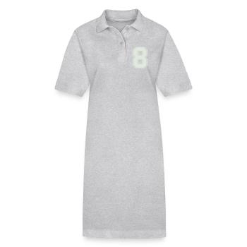 8 - Robe polo bio PAIGER Stanley/Stella Femme - gris chiné - Devant