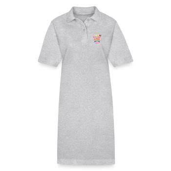 Prendre soin de soi d’abord Prendre soin de soi Pleine conscience - Robe polo bio PAIGER Stanley/Stella Femme - gris chiné - Devant