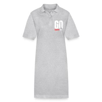 FCKAFD Go To Hell - Stanley/Stella Frauen Bio-Polokleid PAIGER - Grau meliert - Vorne