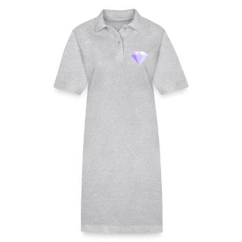 Pierres précieuses : Dessin au diamant. Symbole bijou. - Robe polo bio PAIGER Stanley/Stella Femme - gris chiné - Devant
