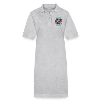 Wenn ihr mich sucht, ich bin am Rande des Wahnsinn - Stanley/Stella Frauen Bio-Polokleid PAIGER - Grau meliert - Vorne