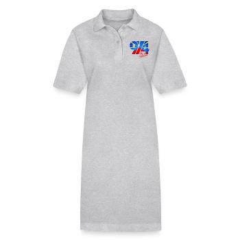 974 Ile de la Réunion Signature Maveli - Robe polo bio PAIGER Stanley/Stella Femme - gris chiné - Devant