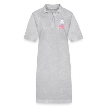 Lustig - Kuscheln Lustiger Bär - Stanley/Stella Frauen Bio-Polokleid PAIGER - Grau meliert - Vorne