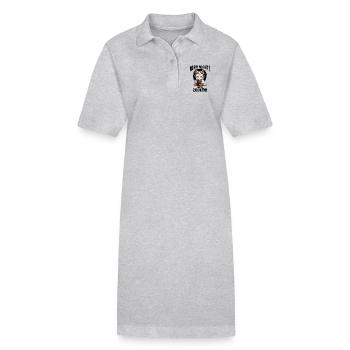Ne vous embêtez pas ! Je joue ! - Robe polo bio PAIGER Stanley/Stella Femme - gris chiné - Devant