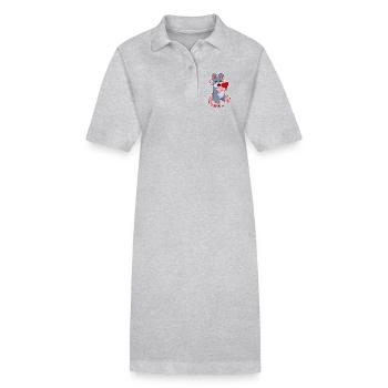 Mariage Mouse Bride Veil - Robe polo bio PAIGER Stanley/Stella Femme - gris chiné - Devant