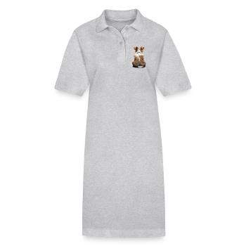 Berger australien - Robe polo bio PAIGER Stanley/Stella Femme - gris chiné - Devant