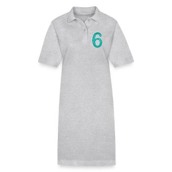 Numéro 6 Numéro - Robe polo bio PAIGER Stanley/Stella Femme - gris chiné - Devant