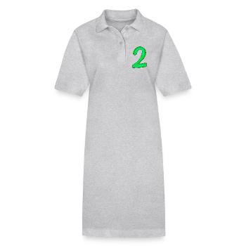 2 - Robe polo bio PAIGER Stanley/Stella Femme - gris chiné - Devant