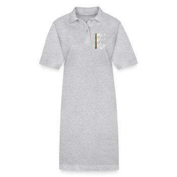 Iron Lion Rastafari Design - Stanley/Stella Frauen Bio-Polokleid PAIGER - Grau meliert - Vorne