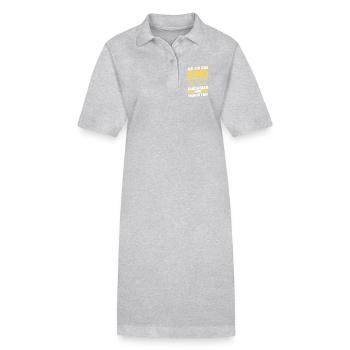 Family motif nephew - Stanley/Stella PAIGER Organic Women’s Polo Dress - heather grey - Front