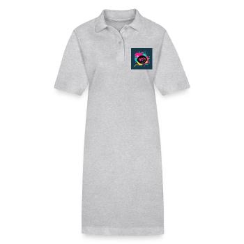 Ambiance des années 90 - Robe polo bio PAIGER Stanley/Stella Femme - gris chiné - Devant