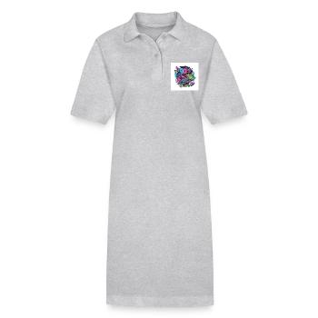 90er-Jahre-Vibes: Walkman, Kasette und Co. - Stanley/Stella Frauen Bio-Polokleid PAIGER - Grau meliert - Vorne