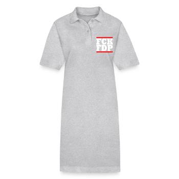 Fck fdp - Robe polo bio PAIGER Stanley/Stella Femme - gris chiné - Devant
