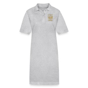 Ich bin ein Mutitasker, ich kann zuhören, ignorieren und vergessen - Stanley/Stella Frauen Bio-Polokleid PAIGER - Grau meliert - Vorne