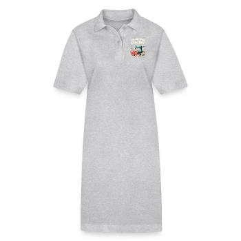 Quilten Frauen Mama Oma Stich Näherin Quilter - Stanley/Stella Frauen Bio-Polokleid PAIGER - Grau meliert - Vorne