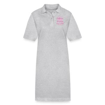 Une Super Coiffeuse - Cadeau coiffeuse - Robe polo bio PAIGER Stanley/Stella Femme - gris chiné - Devant
