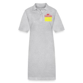 Keine Sorge, ich habe mir das Sicherheitsvideo angesehen - Stanley/Stella Frauen Bio-Polokleid PAIGER - Grau meliert - Vorne
