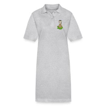 Vase Serpent - Robe polo bio PAIGER Stanley/Stella Femme - gris chiné - Devant
