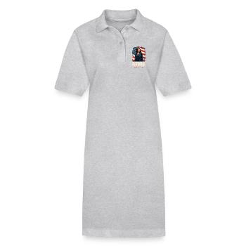 Kamala Harris : Briser les barrières, inspirer le changement - Robe polo bio PAIGER Stanley/Stella Femme - gris chiné - Devant