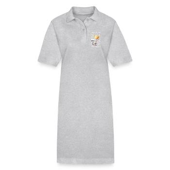 Lächel, wenn du meinen Kill geklaut hast | PvP - Stanley/Stella Frauen Bio-Polokleid PAIGER - Grau meliert - Vorne